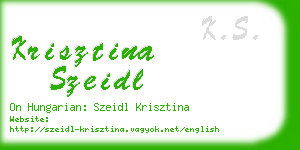 krisztina szeidl business card